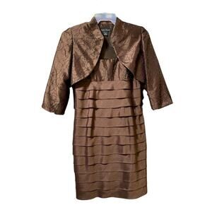 Jessica Howard 2 pc Brown Special Occasion Dress Size 6P